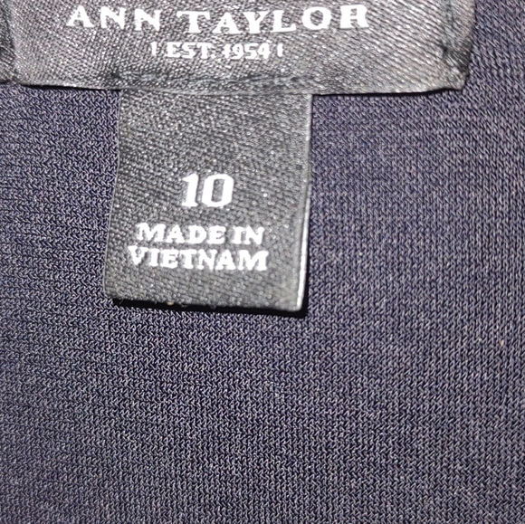 Ann Taylor Black and White Striped Sleeveless Dress - Picture 3 of 4